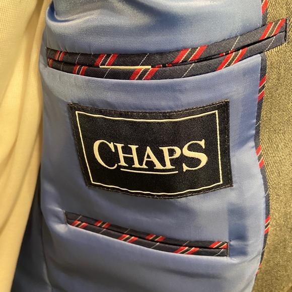 Chaps Gray Check Suit Coat Blazer Sport Jacket 40R Men's - Picture 3 of 5